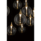 Eurofase Lighting Iissa 47" 10-Light Integrated LED Clear Glass Shade Gold Steel Multi-Drop Chandelier