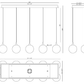 Eurofase Lighting Iissa 47" 10-Light Integrated LED Smoke Glass Shade Gold Steel Multi-Drop Chandelier