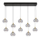Eurofase Lighting Iissa 47" 10-Light Integrated LED Smoke Glass Shade Gold Steel Multi-Drop Chandelier