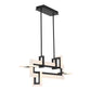 Eurofase Lighting Inizio 33" Dimmable Integrated LED Matte Black Chandelier With White Acrylic Shades