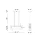 Eurofase Lighting Inizio 33" Dimmable Integrated LED Matte Black Chandelier With White Acrylic Shades