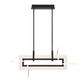 Eurofase Lighting Inizio 33" Dimmable Integrated LED Matte Black Chandelier With White Acrylic Shades