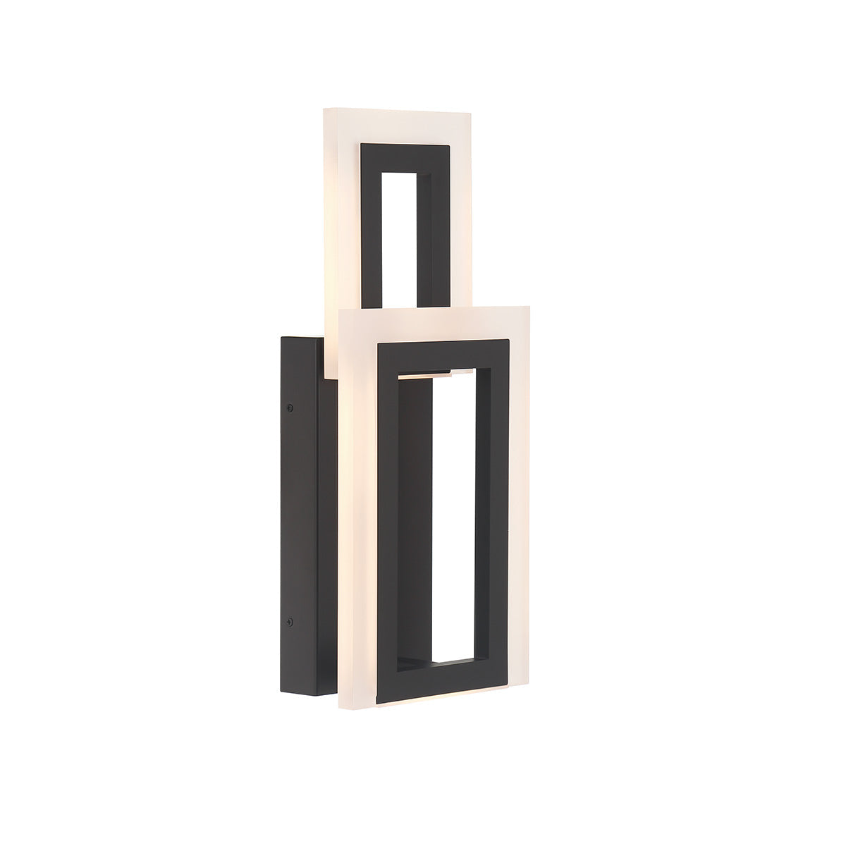 Eurofase Lighting Inizio 33" Dimmable Integrated LED Matte Black Wall Sconce With White Acrylic Shades