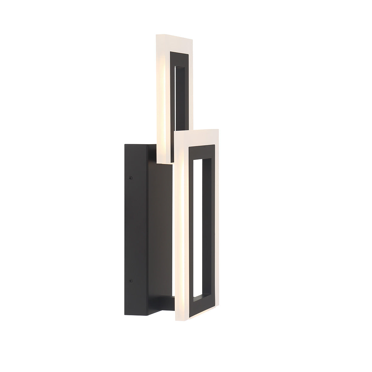 Eurofase Lighting Inizio 33" Dimmable Integrated LED Matte Black Wall Sconce With White Acrylic Shades