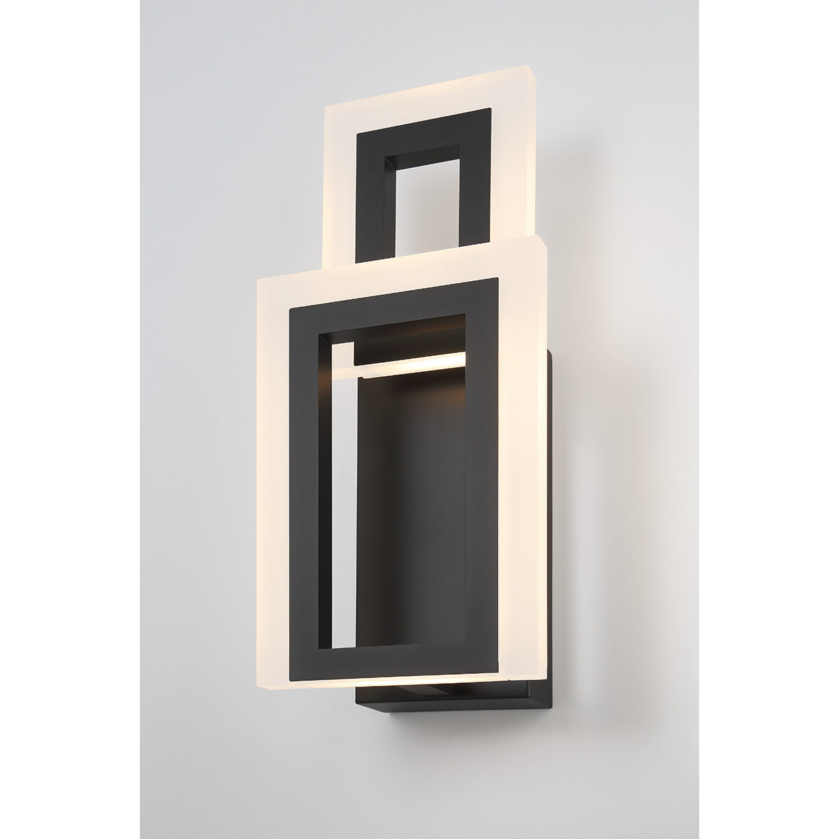 Eurofase Lighting Inizio 33" Dimmable Integrated LED Matte Black Wall Sconce With White Acrylic Shades