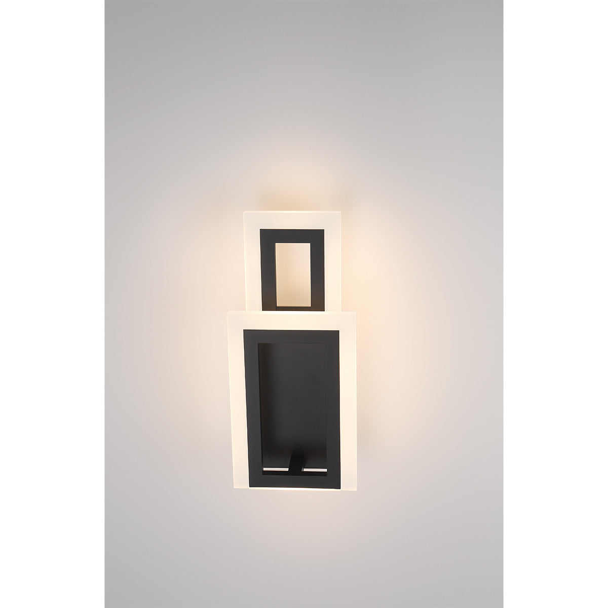 Eurofase Lighting Inizio 33" Dimmable Integrated LED Matte Black Wall Sconce With White Acrylic Shades