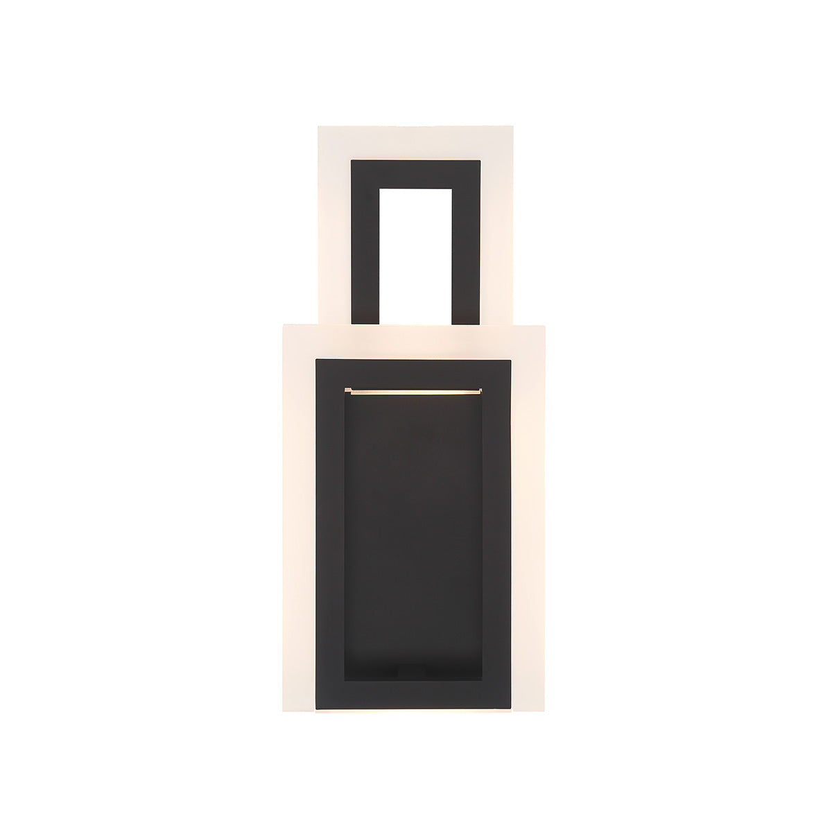 Eurofase Lighting Inizio 33" Dimmable Integrated LED Matte Black Wall Sconce With White Acrylic Shades