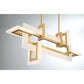Eurofase Lighting Inizio 33" Dimmable Integrated LED Matte Gold Chandelier With White Acrylic Shades