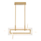 Eurofase Lighting Inizio 33" Dimmable Integrated LED Matte Gold Chandelier With White Acrylic Shades