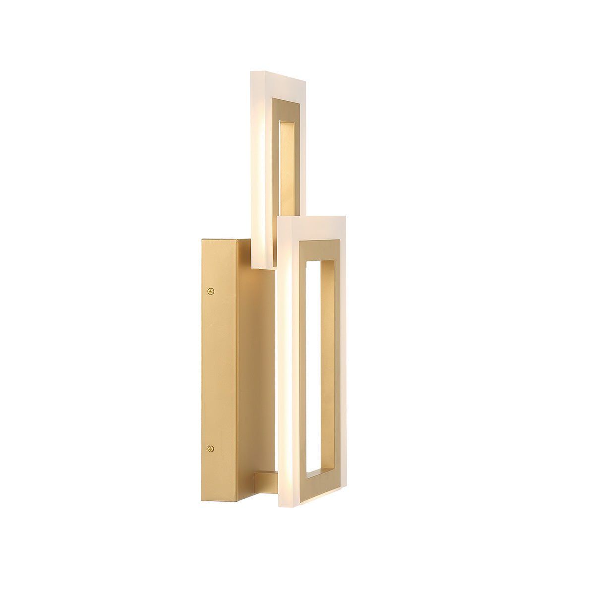 Eurofase Lighting Inizio 33" Dimmable Integrated LED Matte Gold Wall Sconce With White Acrylic Shades
