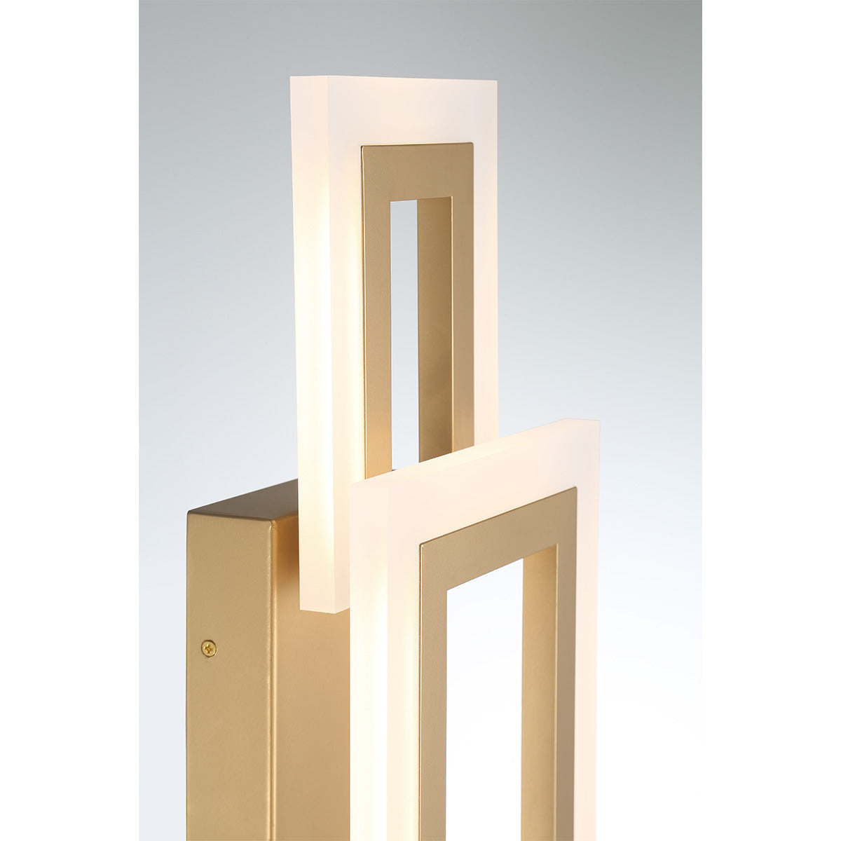 Eurofase Lighting Inizio 33" Dimmable Integrated LED Matte Gold Wall Sconce With White Acrylic Shades