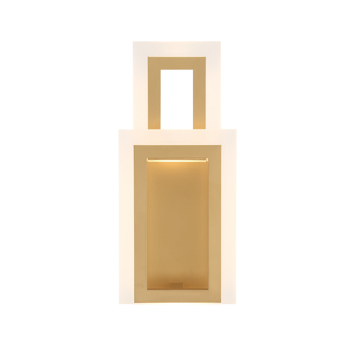 Eurofase Lighting Inizio 33" Dimmable Integrated LED Matte Gold Wall Sconce With White Acrylic Shades