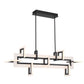 Eurofase Lighting Inizio 48" Dimmable Integrated LED Matte Black Chandelier With White Acrylic Shades