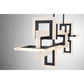 Eurofase Lighting Inizio 48" Dimmable Integrated LED Matte Black Chandelier With White Acrylic Shades