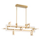 Eurofase Lighting Inizio 48" Dimmable Integrated LED Matte Gold Chandelier With White Acrylic Shades