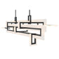 Eurofase Lighting Inizio 55" Dimmable Integrated LED Matte Black Chandelier With White Acrylic Shades