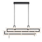 Eurofase Lighting Inizio 55" Dimmable Integrated LED Matte Black Chandelier With White Acrylic Shades