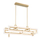 Eurofase Lighting Inizio 55" Dimmable Integrated LED Matte Gold Chandelier With White Acrylic Shades