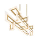 Eurofase Lighting Inizio 55" Dimmable Integrated LED Matte Gold Chandelier With White Acrylic Shades