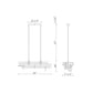 Eurofase Lighting Inizio 55" Dimmable Integrated LED Matte Gold Chandelier With White Acrylic Shades