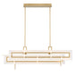 Eurofase Lighting Inizio 55" Dimmable Integrated LED Matte Gold Chandelier With White Acrylic Shades