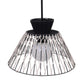 Eurofase Lighting Jelice 24" 1-Light Beige Rope Shade Matte Black Pet Weave Outdoor Pendant Light