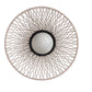 Eurofase Lighting Jelice 24" 1-Light Beige Rope Shade Matte Black Pet Weave Outdoor Pendant Light