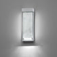 Eurofase Lighting Kabo 14" 1-Light Integrated LED Clear Glass Shade Matte Silver Outdoor Wall Sconce