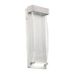 Eurofase Lighting Kabo 14" 1-Light Integrated LED Clear Glass Shade Matte Silver Outdoor Wall Sconce