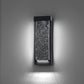 Eurofase Lighting Kabo 14" 1-Light Integrated LED Clear Glass Shade Powder Coat Black Outdoor Wall Sconce