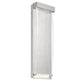 Eurofase Lighting Kabo 20" 1-Light Integrated LED Clear Glass Shade Matte Silver Outdoor Wall Sconce
