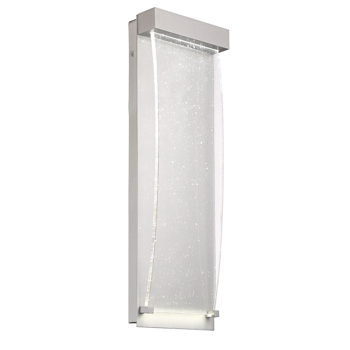 Eurofase Lighting Kabo 20" 1-Light Integrated LED Clear Glass Shade Matte Silver Outdoor Wall Sconce