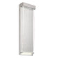 Eurofase Lighting Kabo 20" 1-Light Integrated LED Clear Glass Shade Matte Silver Outdoor Wall Sconce