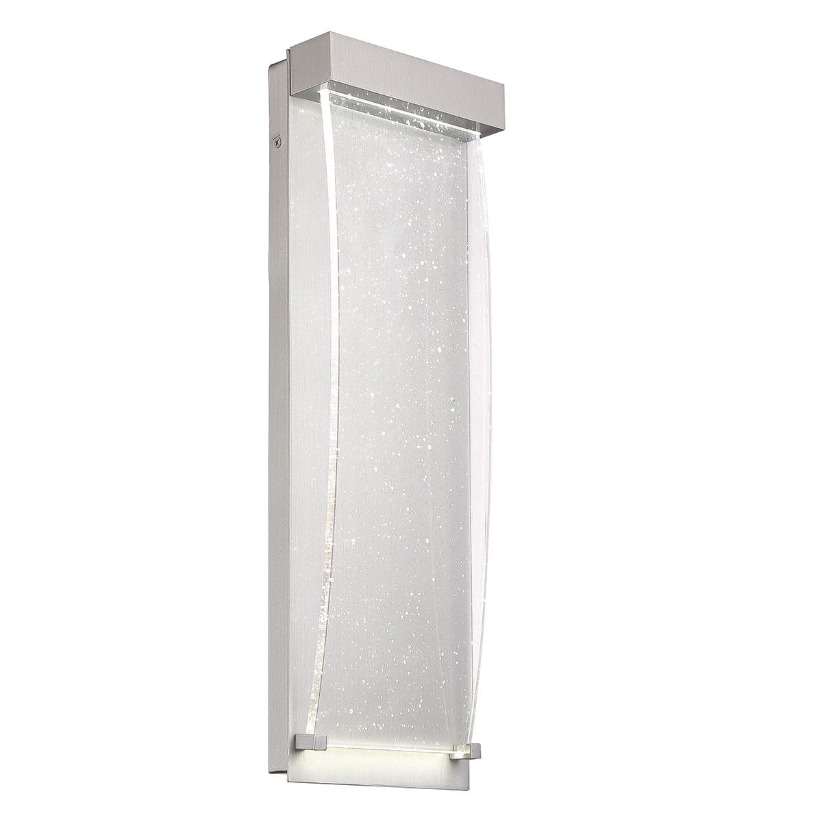 Eurofase Lighting Kabo 20" 1-Light Integrated LED Clear Glass Shade Matte Silver Outdoor Wall Sconce