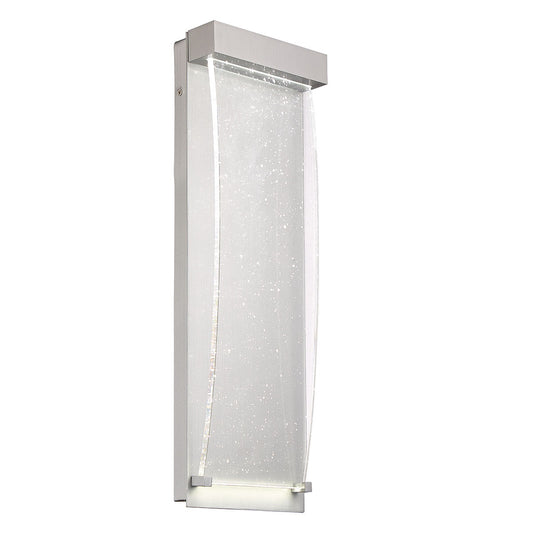 Eurofase Lighting Kabo 20" 1-Light Integrated LED Clear Glass Shade Matte Silver Outdoor Wall Sconce