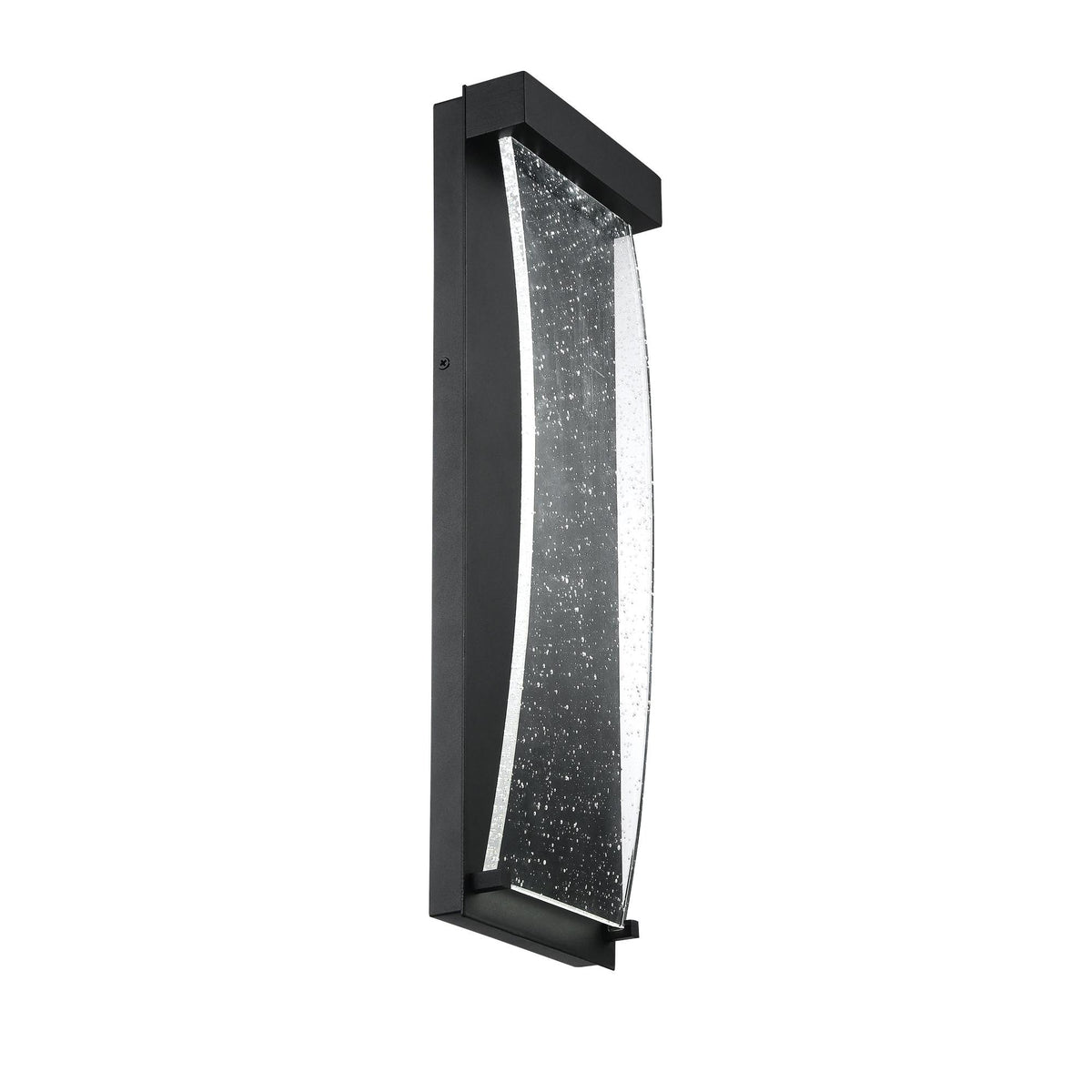 Eurofase Lighting Kabo 20" 1-Light Integrated LED Clear Glass Shade Powder Coat Black Outdoor Wall Sconce
