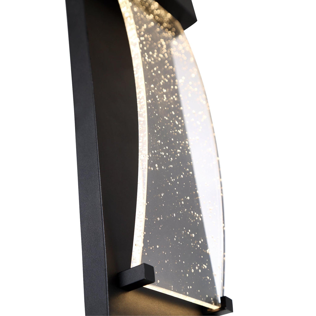 Eurofase Lighting Kabo 20" 1-Light Integrated LED Clear Glass Shade Powder Coat Black Outdoor Wall Sconce