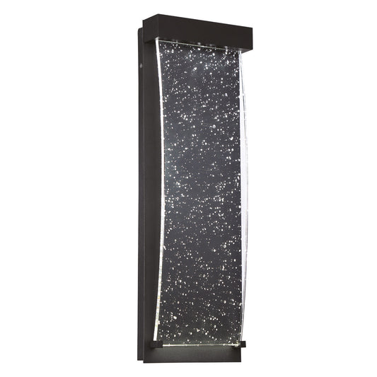 Eurofase Lighting Kabo 20" 1-Light Integrated LED Clear Glass Shade Powder Coat Black Outdoor Wall Sconce