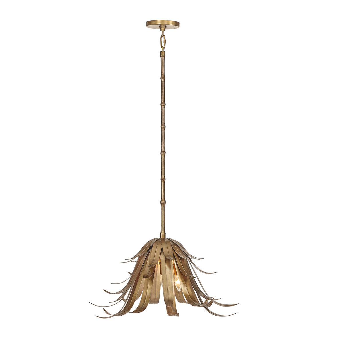 Eurofase Lighting Kagra 24" 3-Light Antique Brass Chandelier