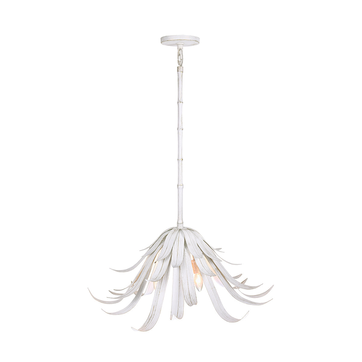 Eurofase Lighting Kagra 24" 3-Light Distressed White Chandelier