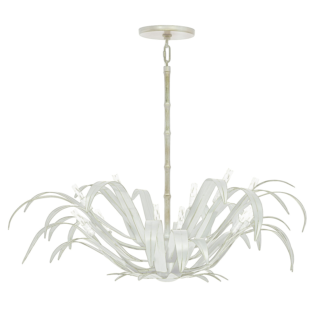 Eurofase Lighting Kagra 42" 12-Light Distressed White Chandelier