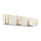 Eurofase Lighting Kasha 28" 3-Light Dimmable LED Chrome Metal Bath Bar With Clear & Smoke Pattern Shades