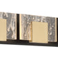 Eurofase Lighting Kasha 28" 3-Light Dimmable LED Gold & Black Metal Bath Bar With Clear & Smoke Pattern Shades