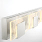 Eurofase Lighting Kasha 37" 4-Light Dimmable LED Chrome Metal Bath Bar With Clear & Smoke Pattern Shades