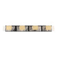 Eurofase Lighting Kasha 37" 4-Light Dimmable LED Gold & Black Mixed Metal Bath Bar With Clear & Smoke Pattern Shades