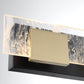 Eurofase Lighting Kasha 37" 4-Light Dimmable LED Gold & Black Mixed Metal Bath Bar With Clear & Smoke Pattern Shades