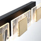 Eurofase Lighting Kasha 37" 4-Light Dimmable LED Gold & Black Mixed Metal Bath Bar With Clear & Smoke Pattern Shades