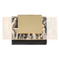 Eurofase Lighting Kasha 9" 1-Light Dimmable LED Gold & Black Metal Bath Bar With Clear & Smoke Pattern Shades