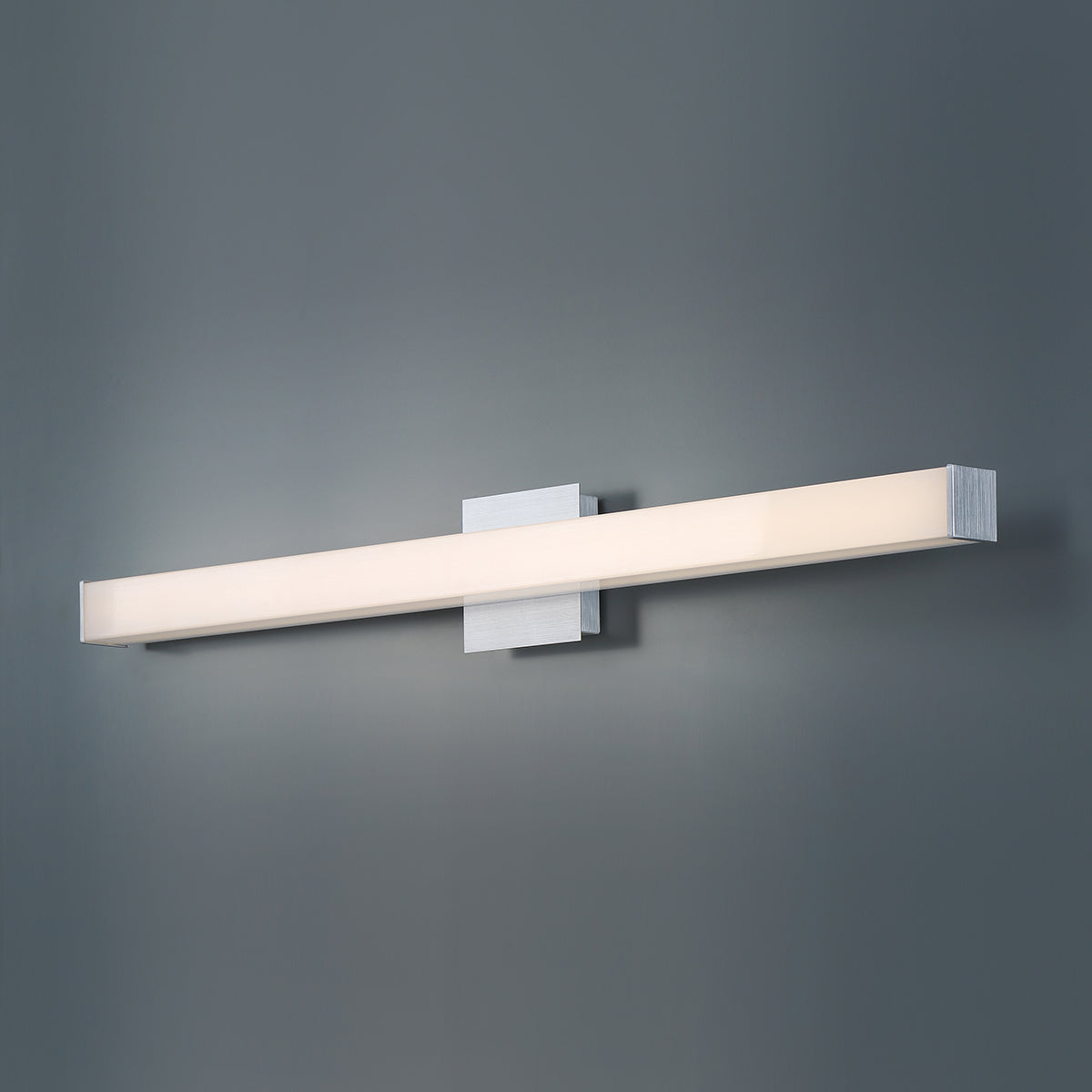 Eurofase Lighting Kelvin 36" Dimmable Integrated LED Aluminum Wall Sconce With White Acrylic Shade