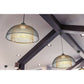 Eurofase Lighting Kenmore 16" Dimmable Integrated LED Metal Black Pendant Light With Black & Gold Metal Mesh Shades